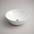 Vasque à poser ronde en céramique blanche Ø 40 × H 14,5 cm