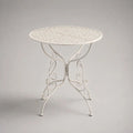 Table d’appoint de jardin ronde pliante blanche en acier Ø 60 x H 70 cm